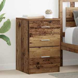 vidaXL Dulap de noapte Lemn vechi 40 x 40 x 63 cm Lemn compozit imagine