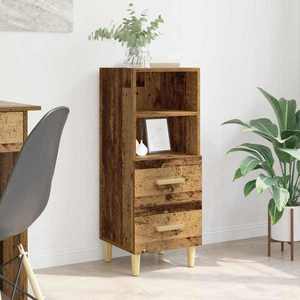 vidaXL Bufet cu sertar Lemn vechi 34 x 34.5 x 90 cm Lemn compozit imagine