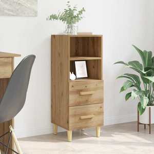 vidaXL Bufet stejar artizanal 34 x 34.5 x 90 cm Lemn compozit imagine