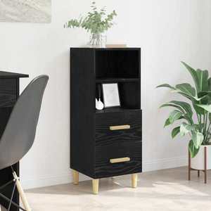 vidaXL Bufet cu sertar Stejar negru 34 x 34.5 x 90 cm Lemn compozit imagine