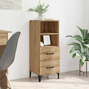 vidaXL Bufet stejar artizanal 34 x 34.5 x 90 cm Lemn compozit imagine