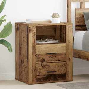 vidaXL Dulap de noapte Lemn vechi 35 x 50 x 60 cm Lemn compozit imagine