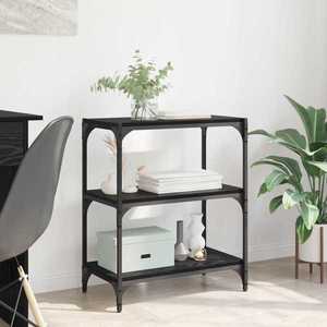 vidaXL Dulap pentru cărți Stejar negru 60 x 33 x 70, 5 cm imagine