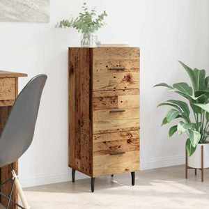 vidaXL Bufet cu sertar Lemn vechi 34 x 34.5 x 90 cm Lemn compozit imagine