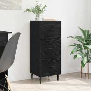 vidaXL Bufet cu sertar Stejar negru 34 x 34.5 x 90 cm Lemn compozit imagine