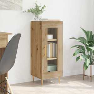 vidaXL Bufet stejar artizanal 34 x 34.5 x 90 cm Lemn compozit imagine