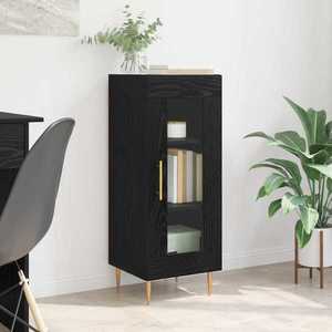 vidaXL Bufet Stejar negru 34 x 34.5 x 90 cm Lemn compozit imagine