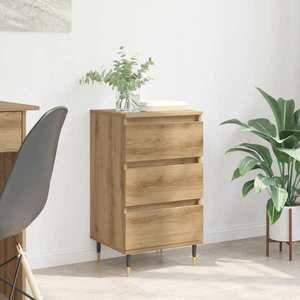 vidaXL Bufet cu sertar stejar artizanal 35 x 40 x 70 cm Lemn compozit imagine
