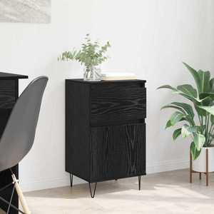 vidaXL Bufet cu sertar Stejar negru 35 x 40 x 70 cm Lemn compozit imagine