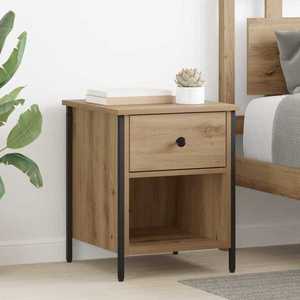 vidaXL Dulap de noapte 2 pcs Stejar Artizanal 40 x 42 x 50 cm imagine