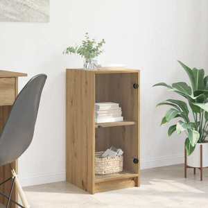 vidaXL Bufet stejar artizanal 35 x 37 x 76 cm Lemn compozit imagine