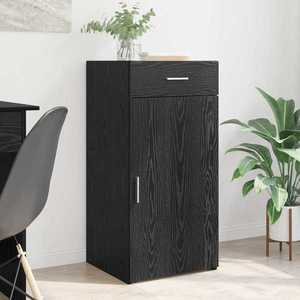 vidaXL Bufet cu sertar Stejar negru 45 x 42, 5 x 93 cm Lemn compozit imagine