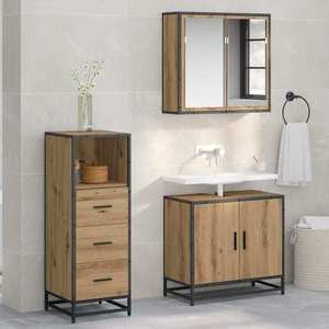 vidaXL Set de mobilier pentru baie Stejar Artizanal 35 x 37, 5 x 100 cm imagine