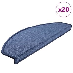 vidaXL Covorașe pentru scări, 20 buc., 65x24x4 cm, albastru, semirotunde, mari imagine