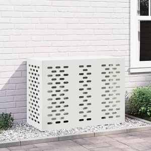 vidaXL Husă pentru aer condiționat Alb 110 x 50 x 80 cm Oțel imagine