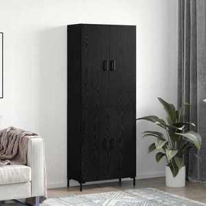 vidaXL Bufet Pe perete Stejar negru 69, 5 x 34 x 180 cm Lemn compozit imagine