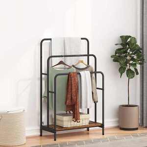 vidaXL Stativ pentru haine Lemn vechi 60 x 30 x 100, 5 cm Lemn compozit imagine