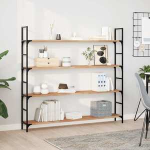 vidaXL Rafturi suspendate 4buc. 160x20x2 cm lemn masiv acacia netratat imagine