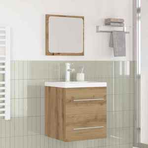 vidaXL Set de mobilier pentru baie cu sertar 2 pcs Stejar Artizanal imagine