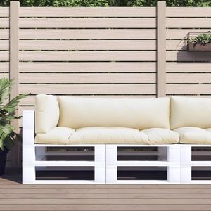 vidaXL Perne de paleți, 3 buc., crem, material textil imagine