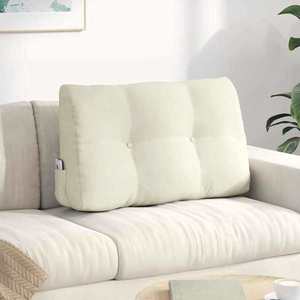 vidaXL Perna pentru spate Crem 80 x 24 x 50 cm Catifea imagine