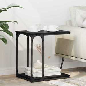 vidaXL Masă laterală Stejar Negru 50 x 35 x 52 cm Lemn compozit imagine
