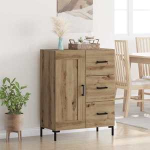 vidaXL Bufet stejar artizanal 69.5 x 34 x 90 cm Lemn compozit imagine