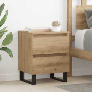 vidaXL Dulap de noapte Stejar Artizanal 40 x 35 x 50 cm Lemn compozit imagine