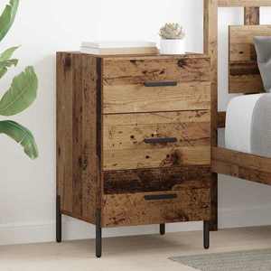 vidaXL Dulap de noapte Lemn vechi 40 x 40 x 66 cm Lemn compozit imagine