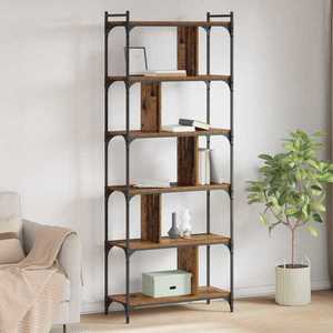 vidaXL Bibliotecă Lemn vechi 76 x 32 x 192 cm Lemn compozit imagine