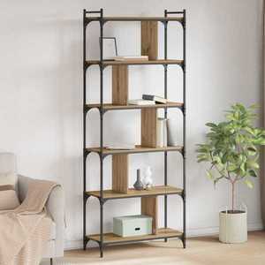 vidaXL Bibliotecă stejar artizanal 76 x 32 x 192 cm Lemn compozit imagine