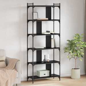 vidaXL Bibliotecă Stejar negru 76 x 32 x 192 cm Lemn compozit imagine