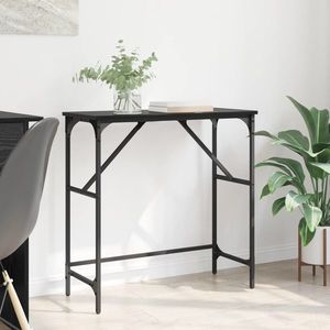 vidaXL Masă de consolă Stejar Negru 75 x 32 x 75 cm Lemn compozit imagine