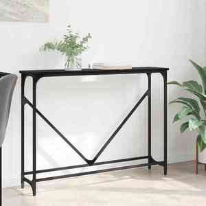 vidaXL Masă de consolă Stejar Negru 102 x 23 x 75 cm Lemn compozit imagine
