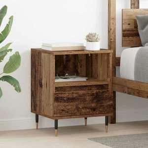 vidaXL Dulap de noapte 2 pcs Lemn vechi 40 x 35 x 50 cm Lemn compozit imagine