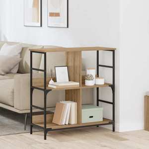 vidaXL Raft pentru cărți stejar artizanal 78.5 x 33 x 82 cm imagine