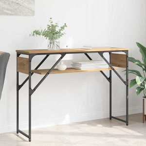 vidaXL MasaConsole Stejar Artizanal 105x30x75cm Lemn compozit imagine