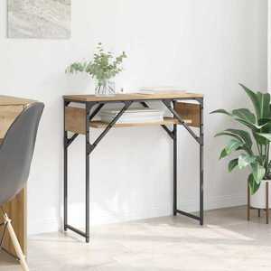 vidaXL MasaConsole Stejar Artizanal 75x30x75cm Lemn compozit imagine