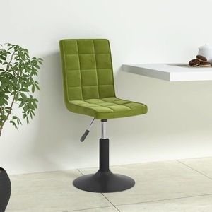 vidaXL Scaune de sufragerie pivotante 6 buc, verde deschis, catifea imagine