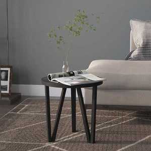 vidaXL Masă de ceai, negru, Ø35 cm, MDF imagine