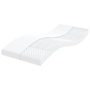 vidaXL Saltea din spumă, albă, 90x190 cm, duritate 7 zone, 20 ILD imagine