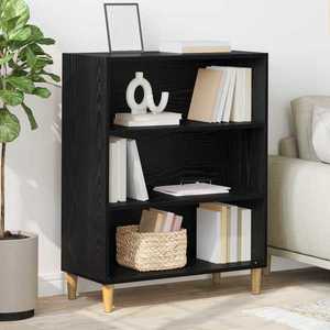 vidaXL Bufet Stejar Negru 69, 5 x 32, 5 x 90 cm Lemn compozit imagine