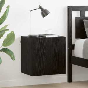 vidaXL Dulap TV de perete Stejar Negru 40, 5x30x40cm Lemn compozit imagine