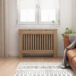vidaXL Capac pentru radiator Stejar Artizanal 112 x 19 x 81, 5 cm imagine