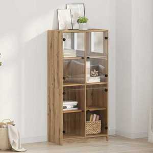 vidaXL Bufet Stejar Artizanal 68 x 37 x 142 cm Lemn compozit imagine