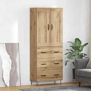 vidaXL Bufet Stejar Artizanal 69, 5 x 34 x 180 cm Lemn compozit imagine