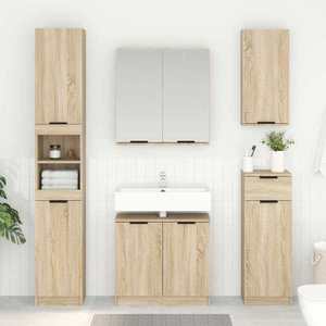 vidaXL Dulap de Baie Stejar Sonoma 64, 5 x 33, 5 x 59 cm Lemn compozit imagine
