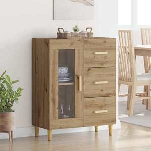 vidaXL Bufet Stejar Artizanal 69, 5 x 34 x 90 cm Lemn compozit imagine
