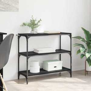 vidaXL Dulap pentru cărți Stejar Negru 80 x 33 x 70, 5 cm imagine