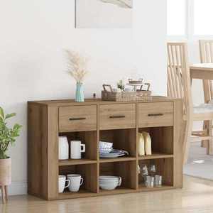 vidaXL Bufet Stejar Artizanal 100 x 30 x 59, 5 cm Lemn compozit imagine